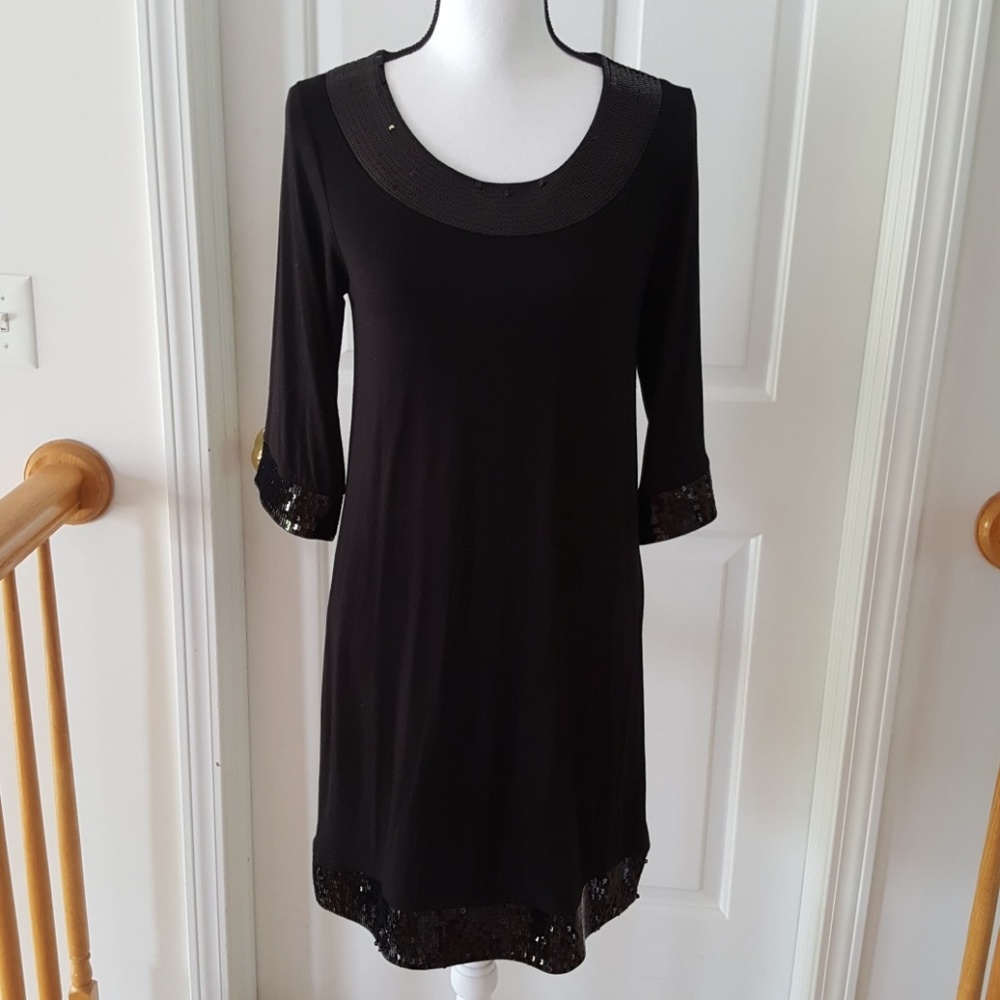 12:09  Kensie Sequin Trim Jersey Dress